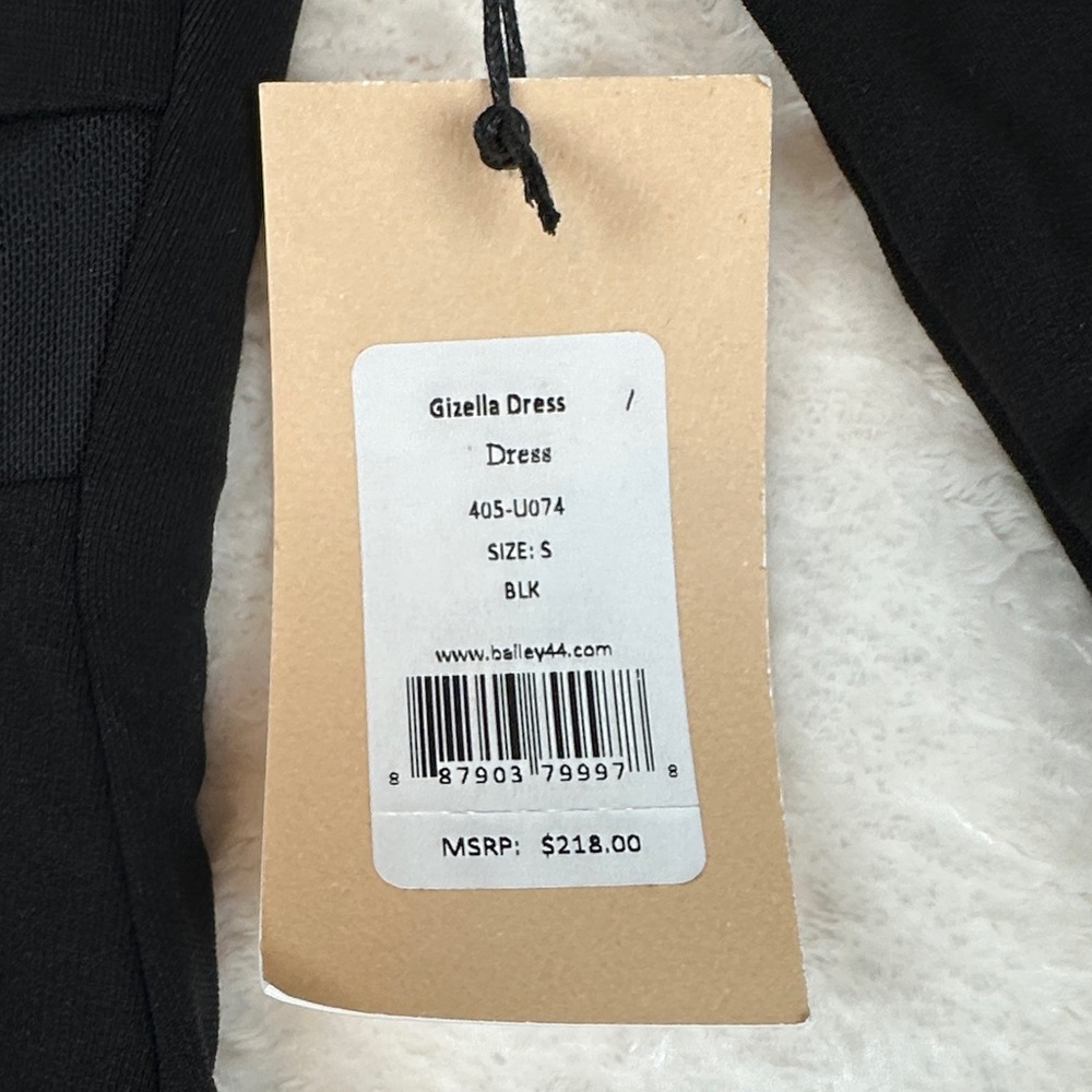 NWT Bailey 44 Gizella Dress Black Long Sleeve Bodycon Dress Size Small MSRP $218 - Picture 3 of 11